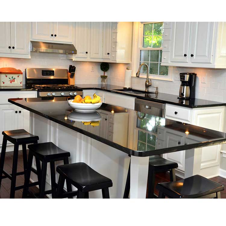 Black Granite Kitchen Countertops Renderings