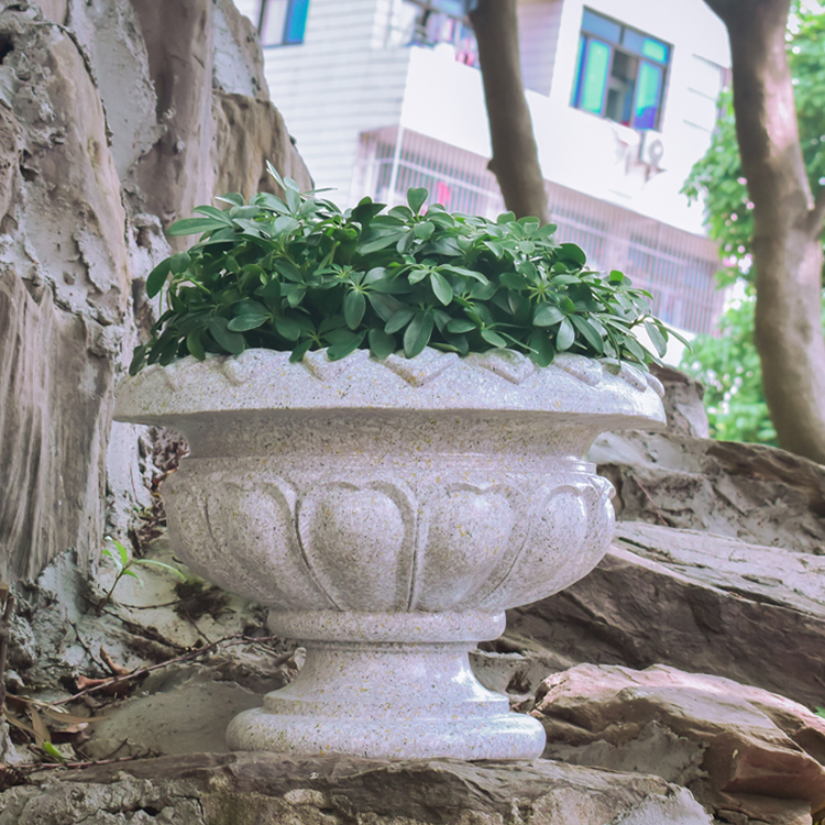 Old Effect Planter Granite Flower Pot