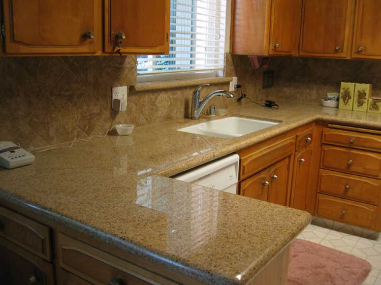 G682 Yellow Granite Kitchen Countertops Case